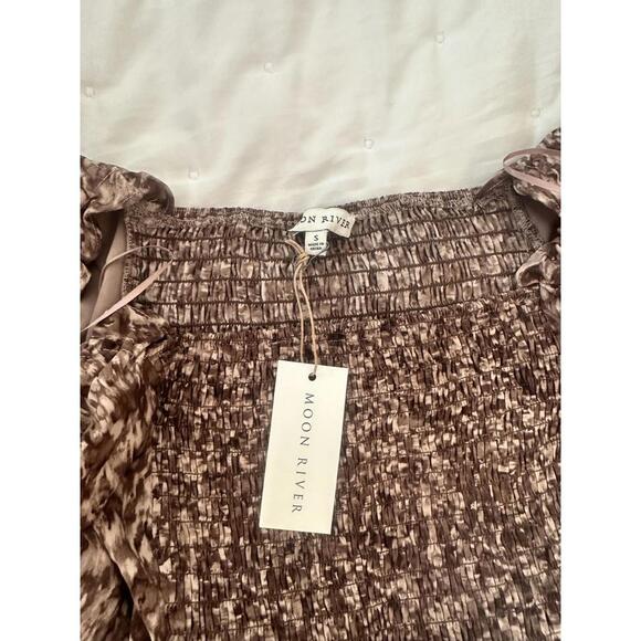 NWT Moon River Maxi Smocked Dress Size Small - Picture 8 of 11